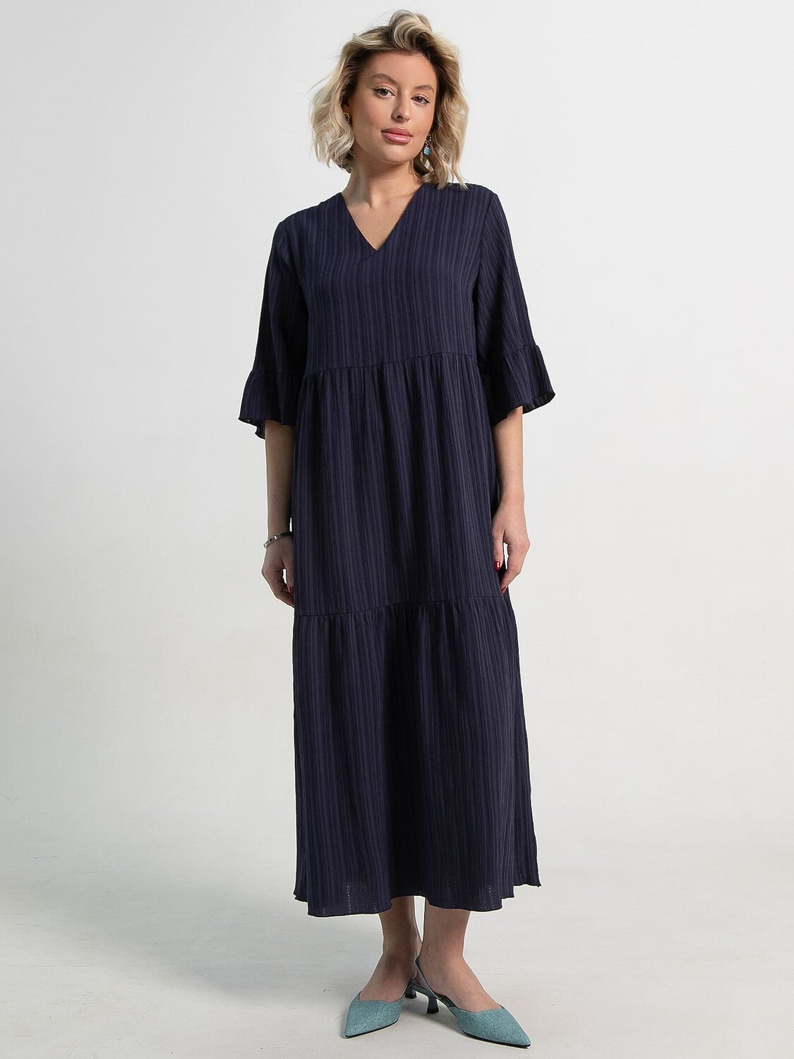 LT Collection Платье 587360 П15387-8М темно-синий