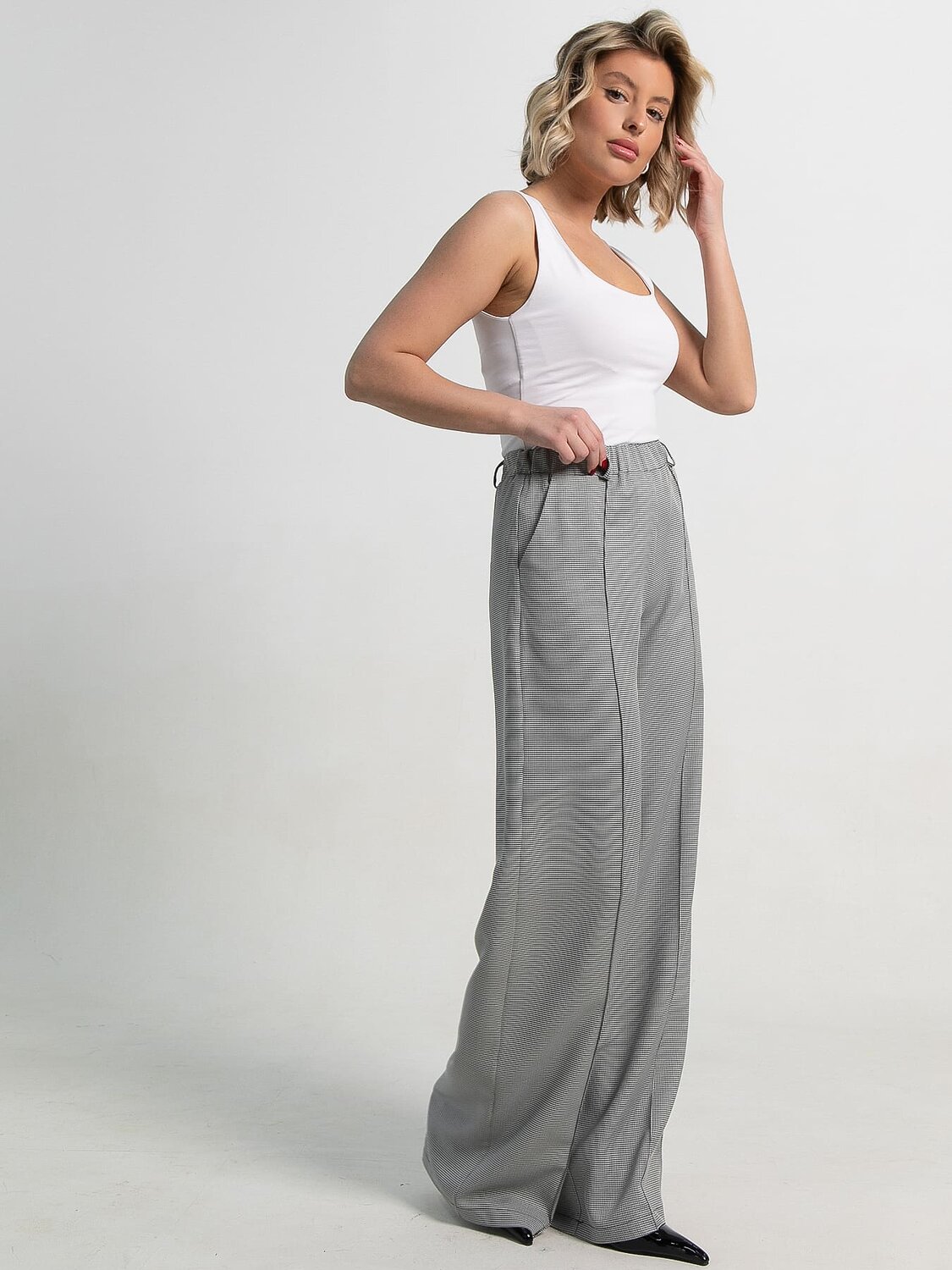 LT Collection Брюки 587366 Б15381-1М черный/серый