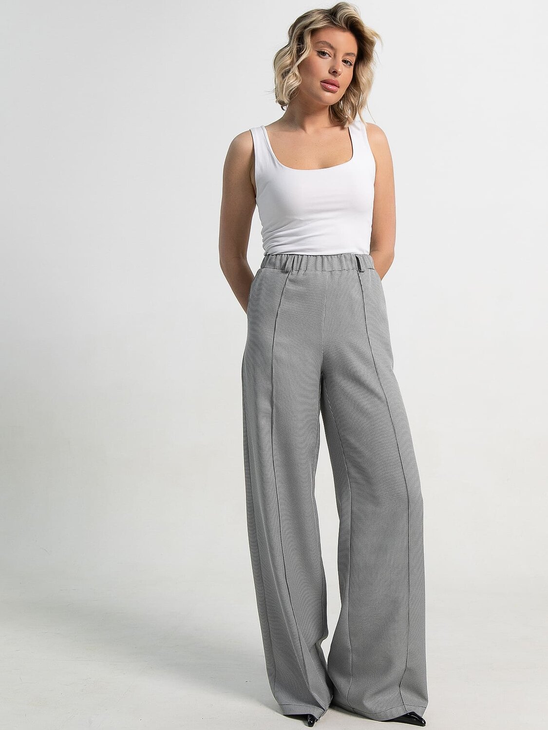 LT Collection Брюки 587366 Б15381-1М черный/серый