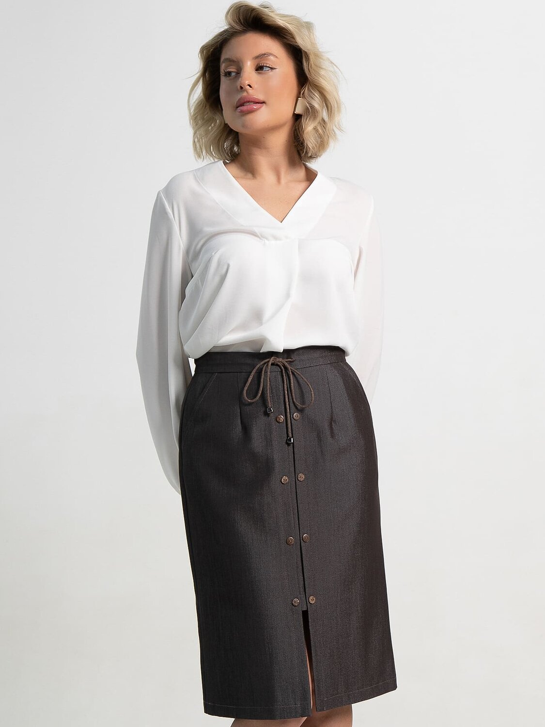 LT Collection Юбка 587371 Ю15109-3М коричневый