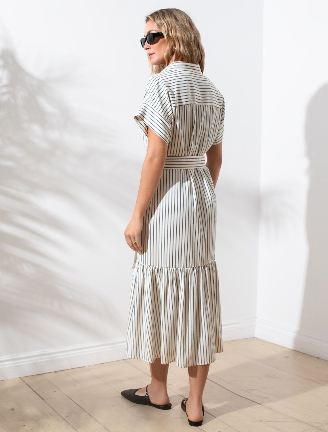 VILATTE Платье 587372 D22.264 молочный-синий