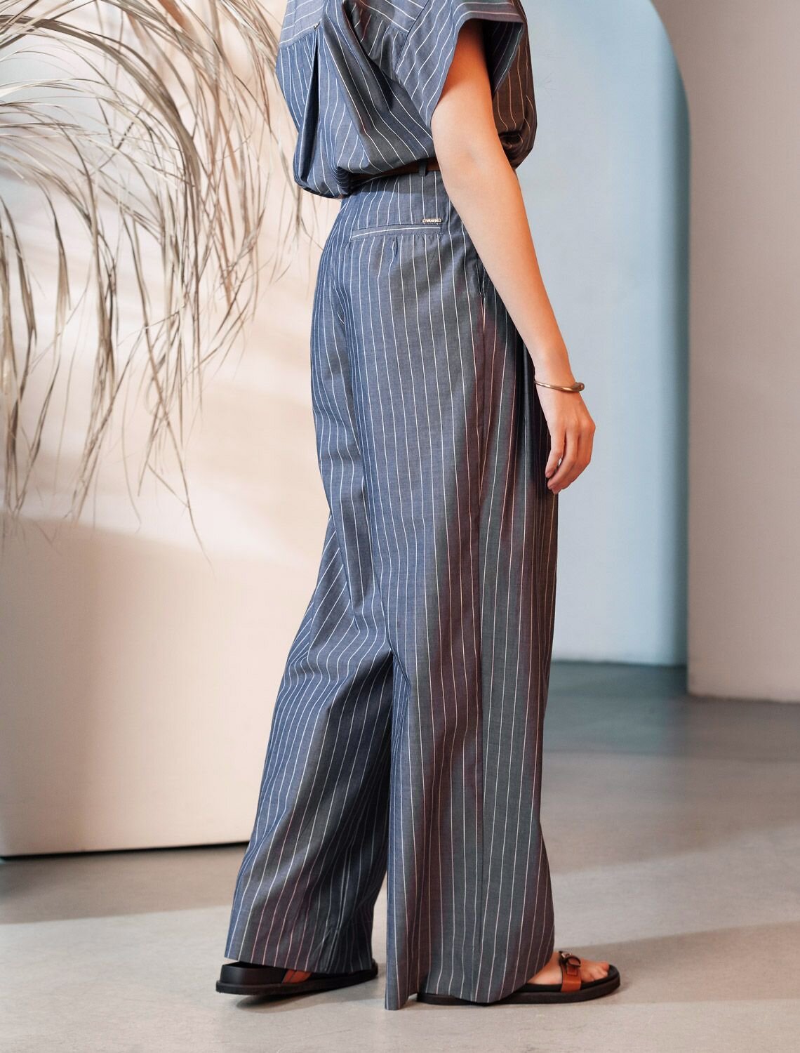 VILATTE Брюки 587375 D24.298 серо-синий