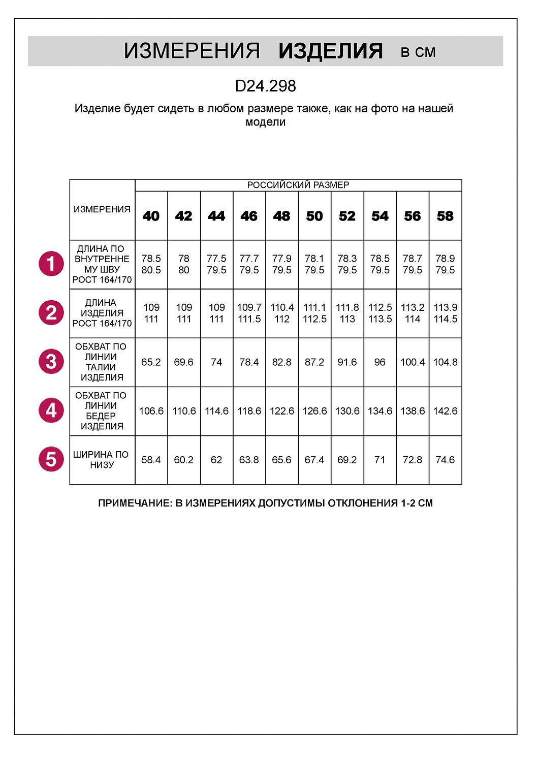 VILATTE Брюки 587375 D24.298 серо-синий