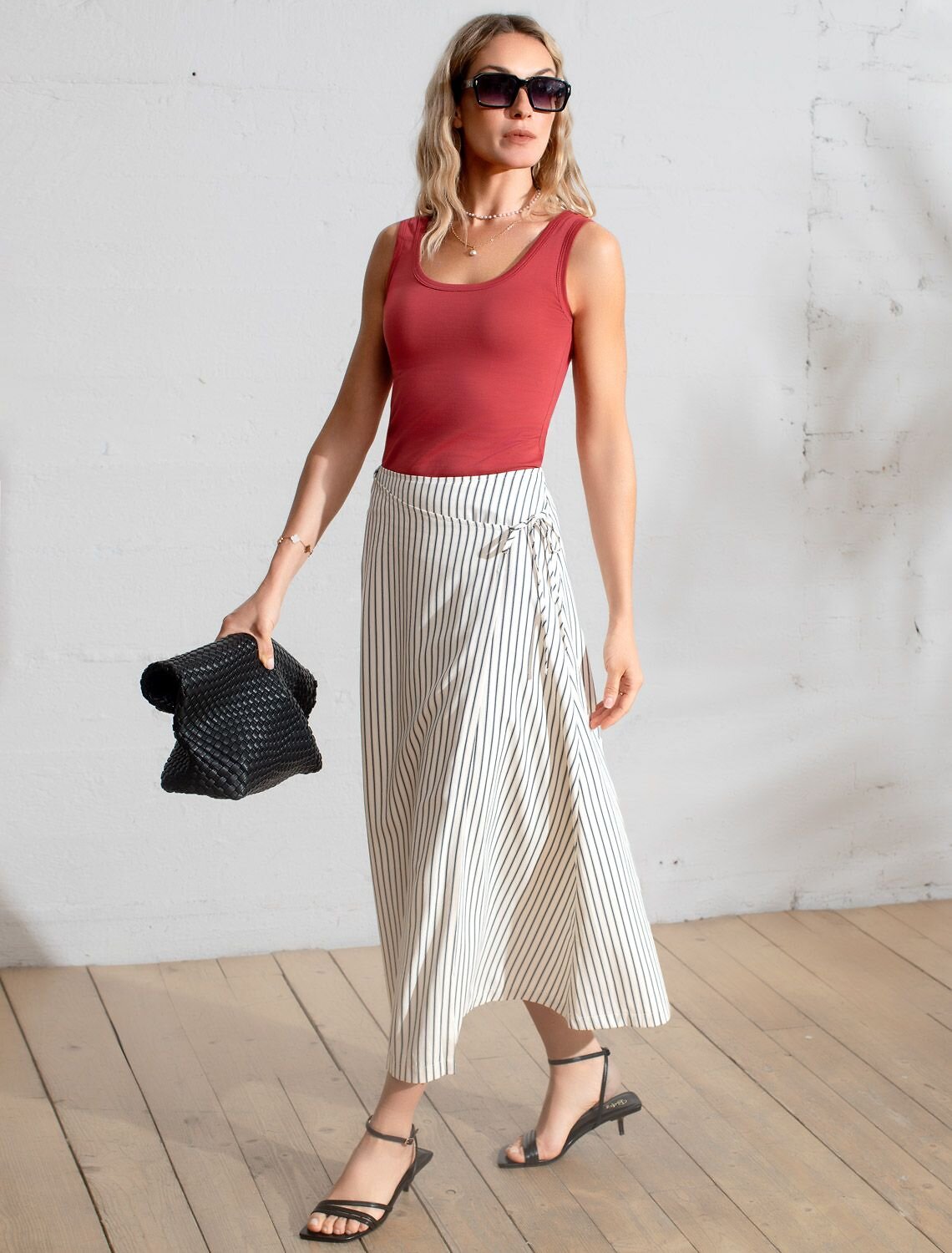 VILATTE Юбка 587376 D26.207 молочный-синий