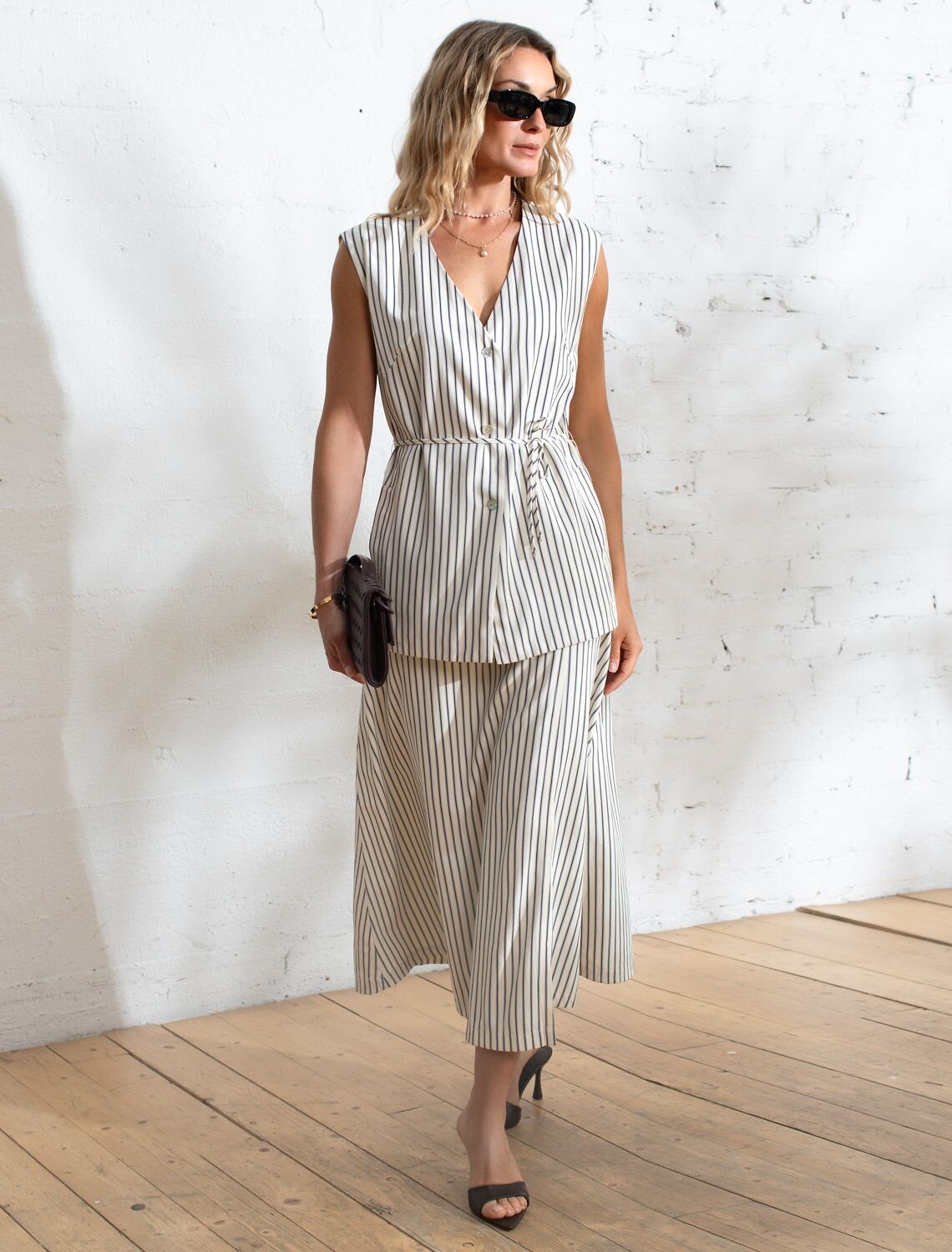 VILATTE Юбка 587376 D26.207 молочный-синий