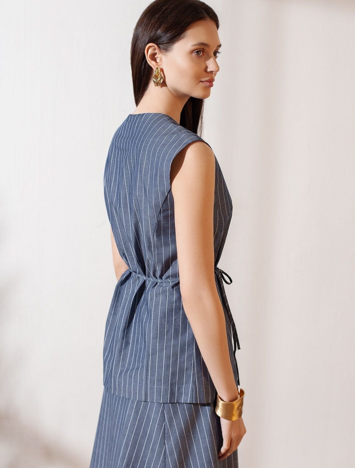 VILATTE Жилет 587379 D27.003 серо-синий