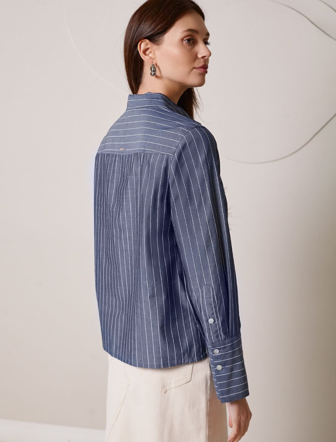 VILATTE Блузка 587386 D29.300 серо-синий