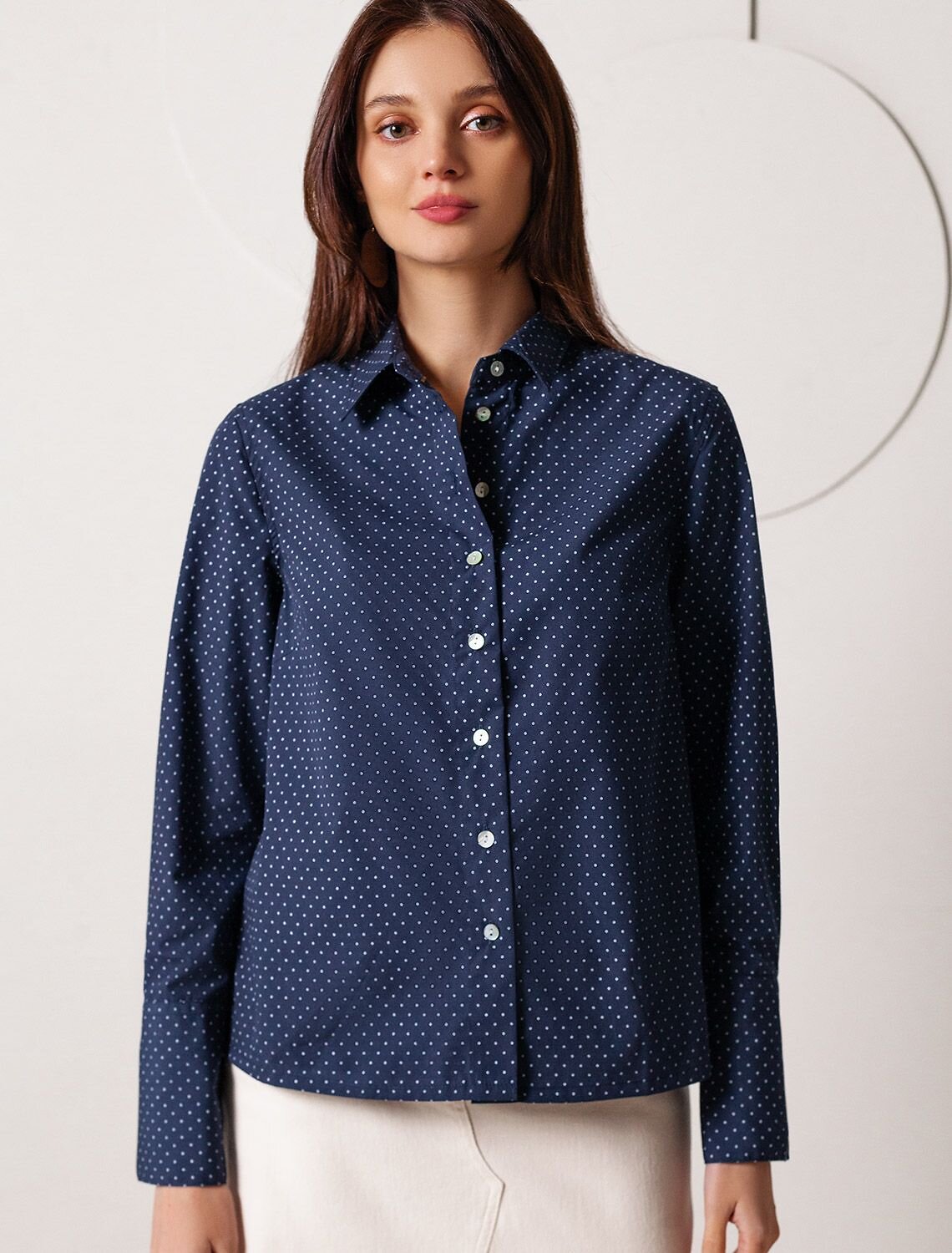 VILATTE Блузка 587387 D29.300 темно-синий