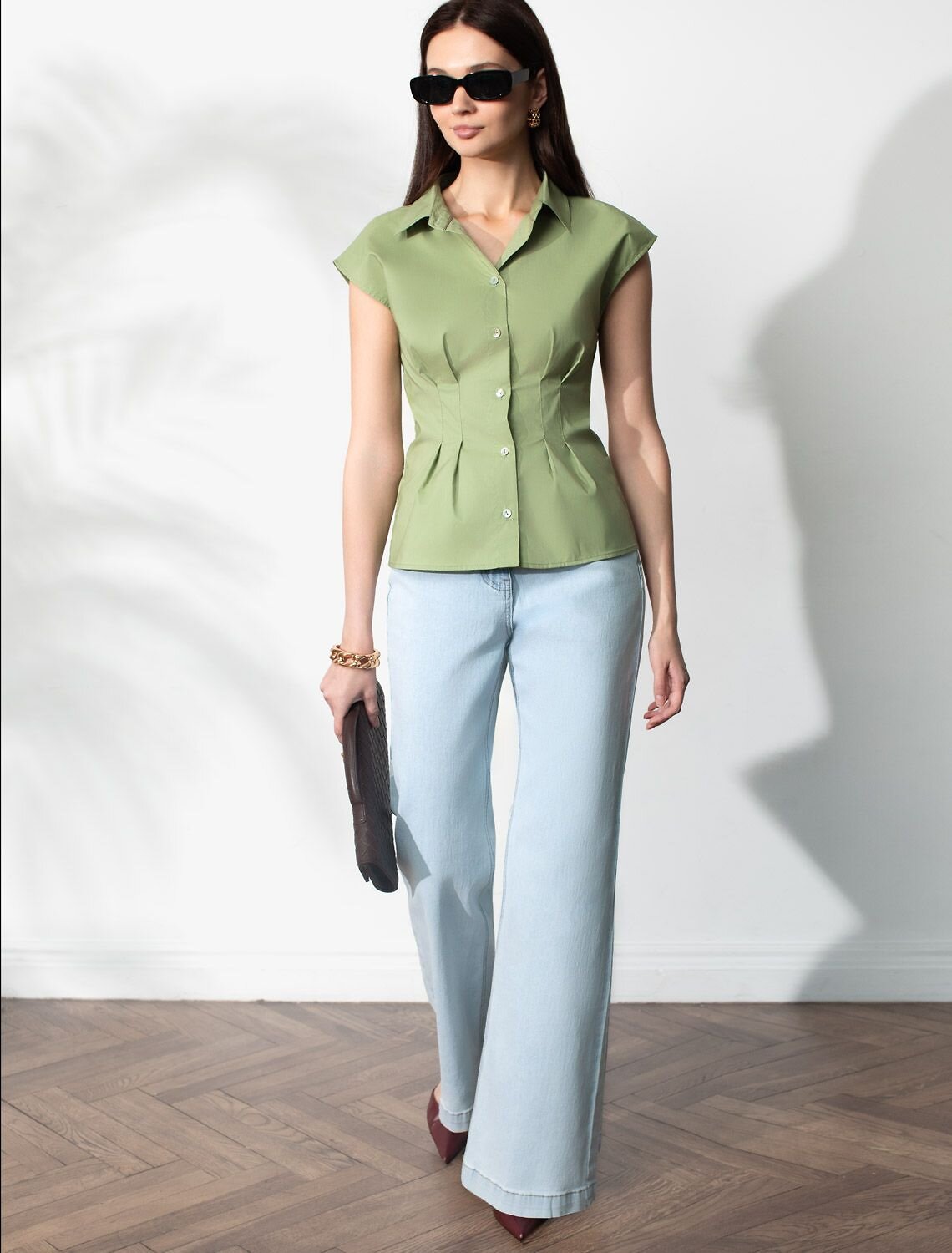 VILATTE Блузка 587391 D29.311 оливковый