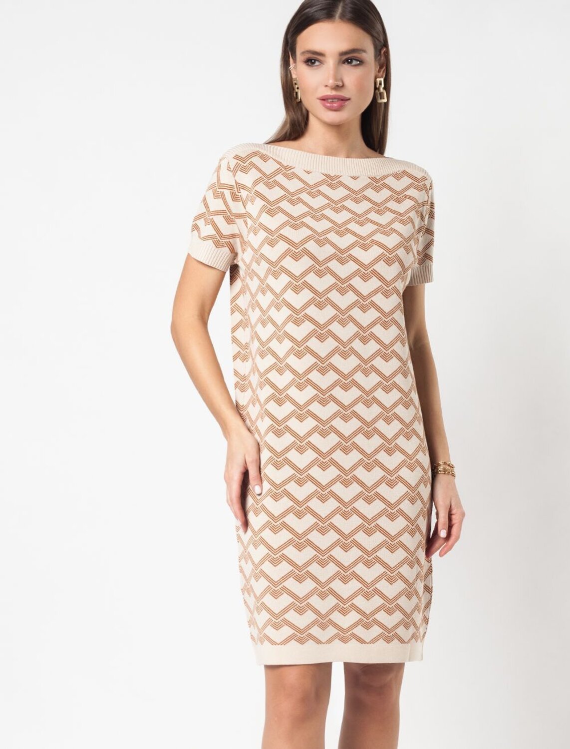 VILATTE Платье 587394 D32.092 овсяный