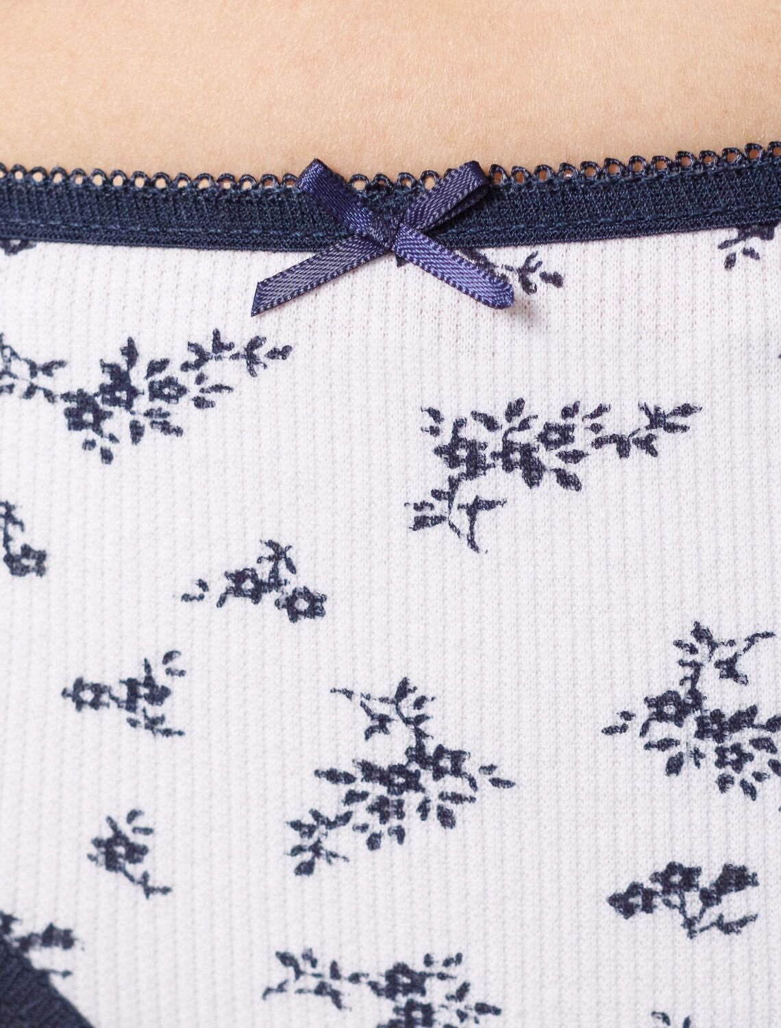 VILATTE Трусы 587395 D40.001 белый-т.синий цветы