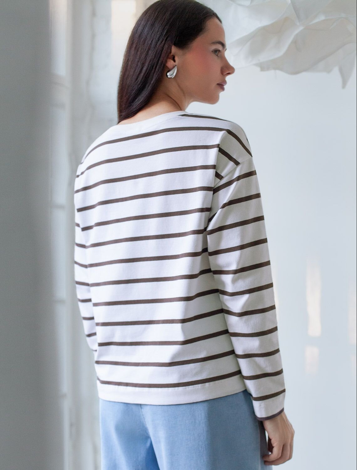 VILATTE Джемпер 587406 D49.148 белый-кофе_листья