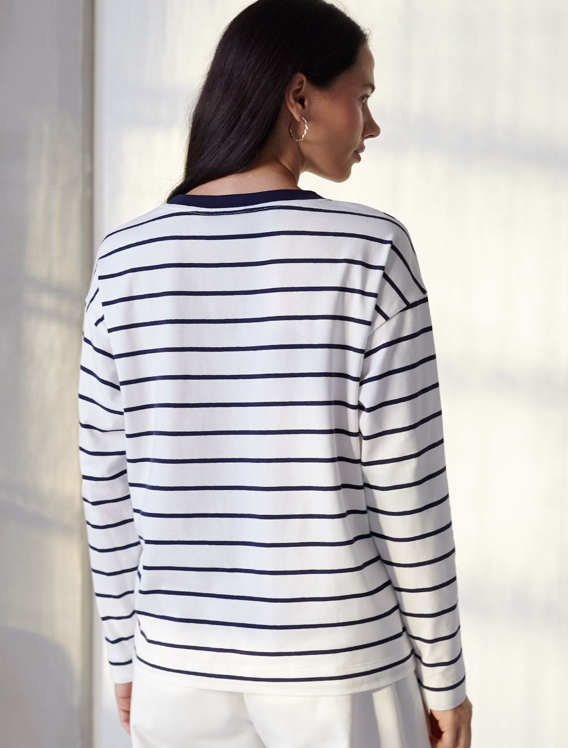 VILATTE Джемпер 587407 D49.148 белый-т.синий_little_thing