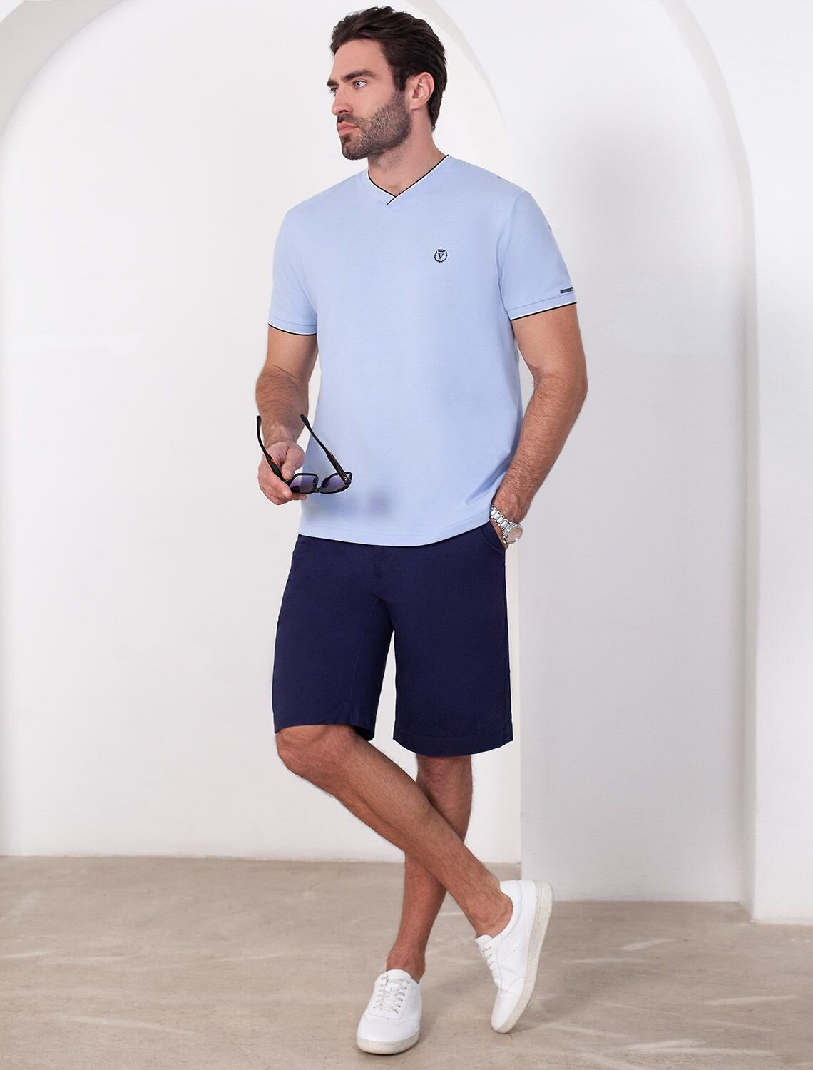 VILATTE Футболка 587415 U49.056 голубой