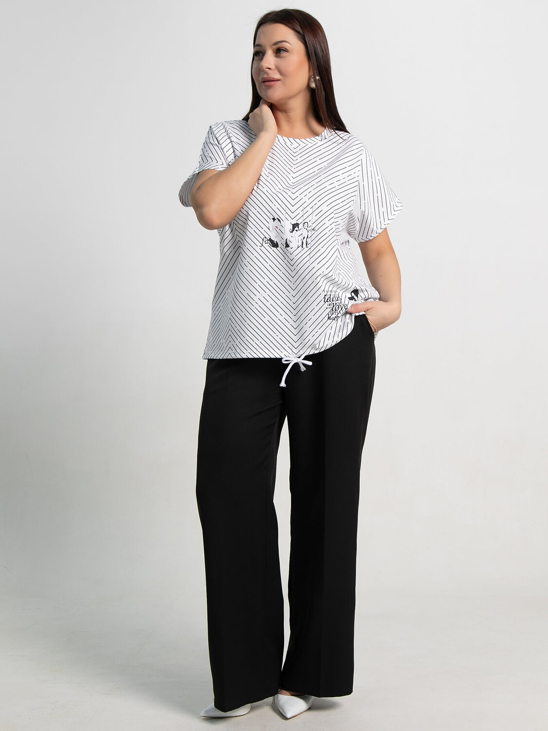 LT Collection Блуза 587429 Б15356-20М белый