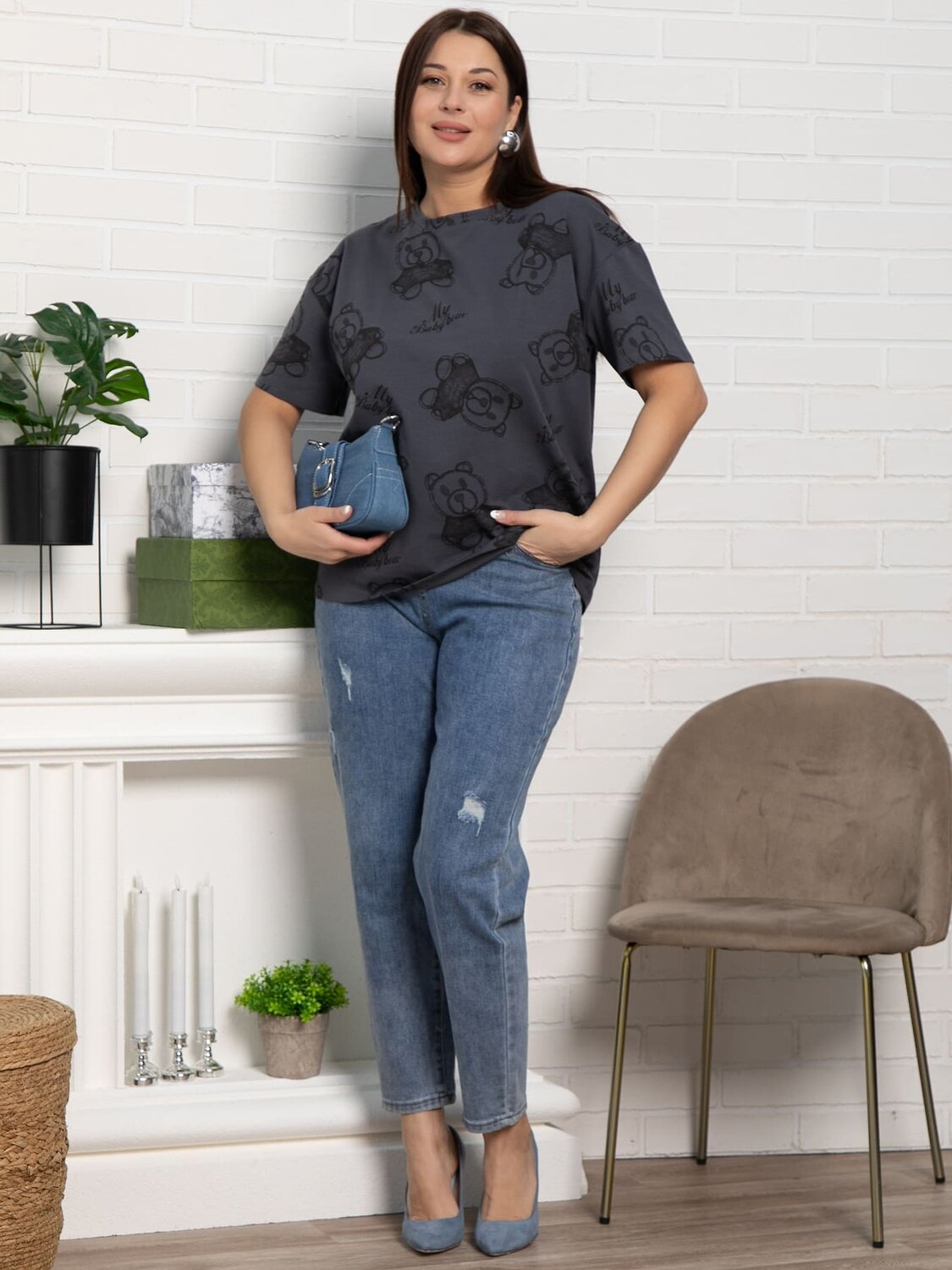 LT Collection Футболка 587435 Б15369-20М темно-серый