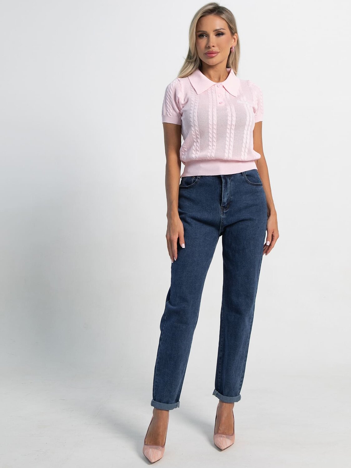 LT Collection Поло 587439 Б15376-7М розовый