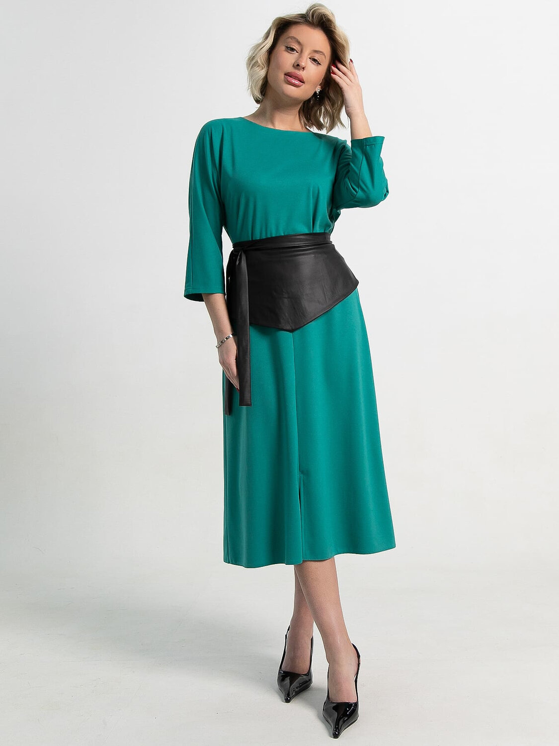 LT Collection Платье 587441 П15388-18М зеленый