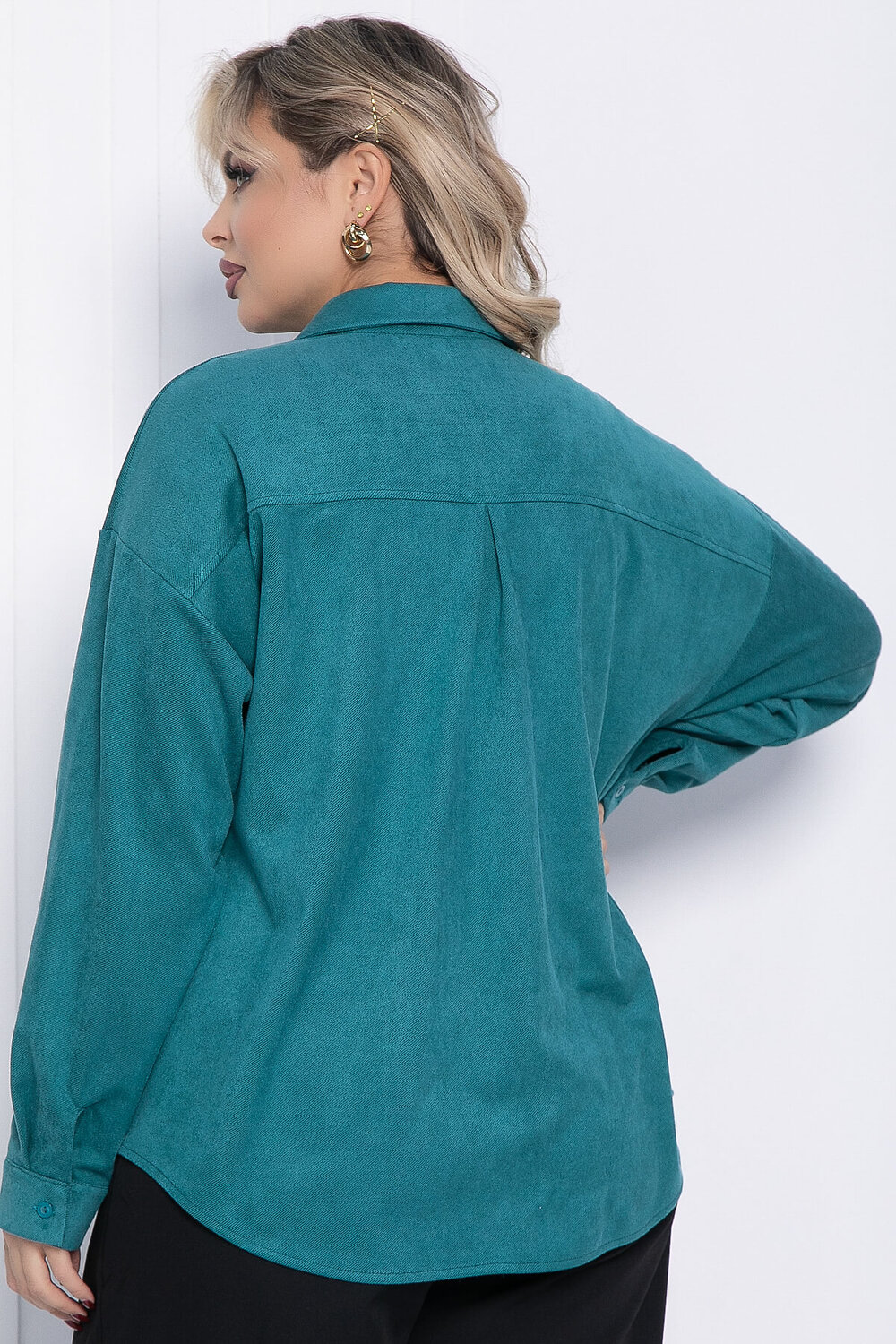 LT Collection Рубашка 587442 Б15439-18М бирюзовый