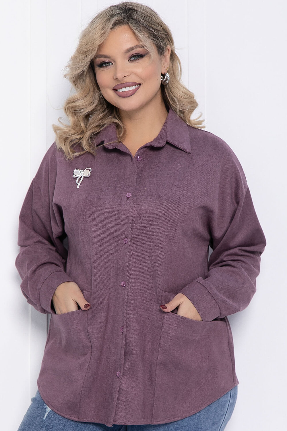 LT Collection Рубашка 587443 Б15440-18М сливовый