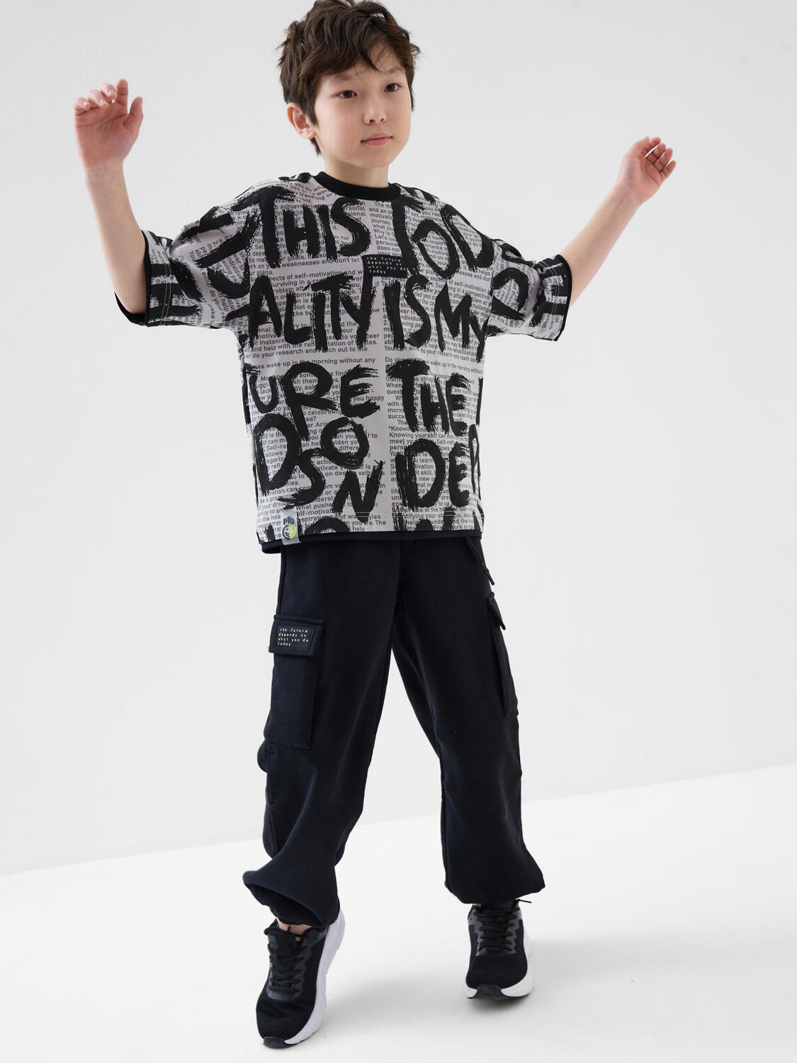 PLAYTODAY Фуфайка 587481 12611258 черный,серый,светло-серый