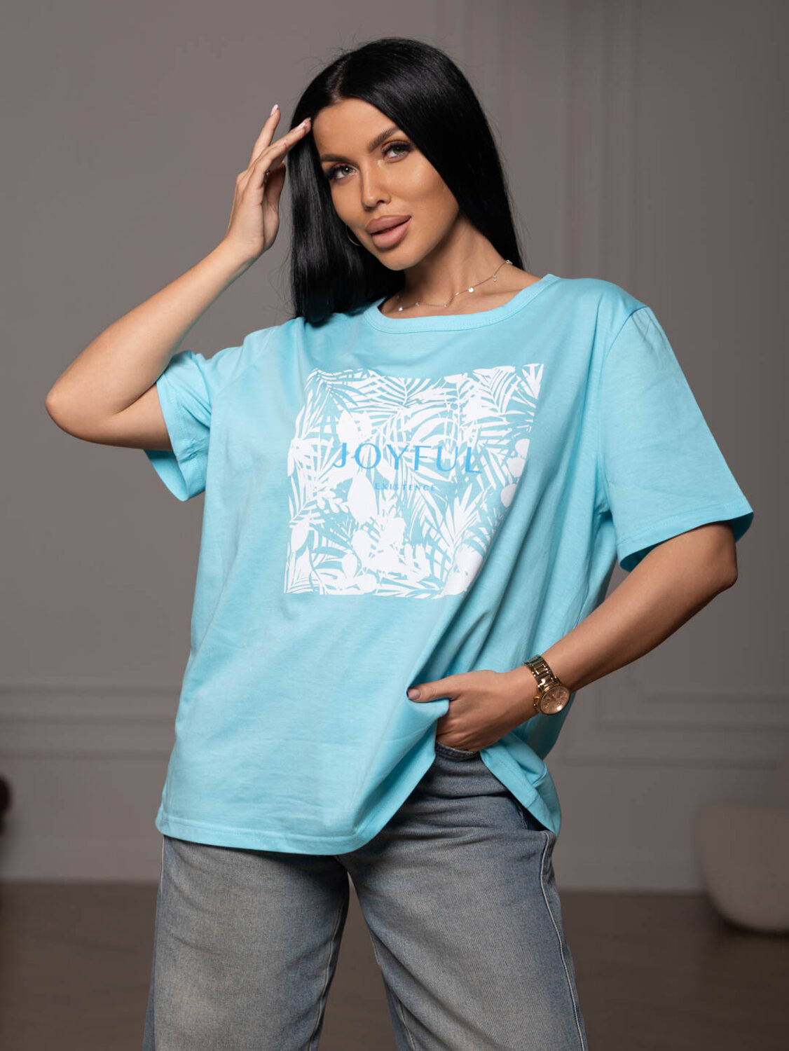 Текс-плюс Футболка 587521 00-00247328 Бирюзовый