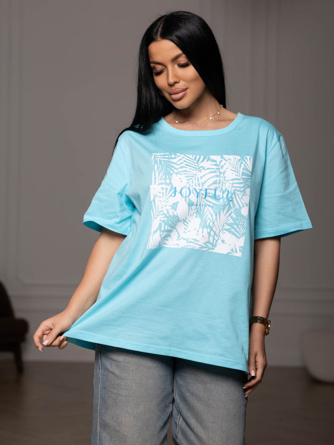 Текс-плюс Футболка 587521 00-00247328 Бирюзовый