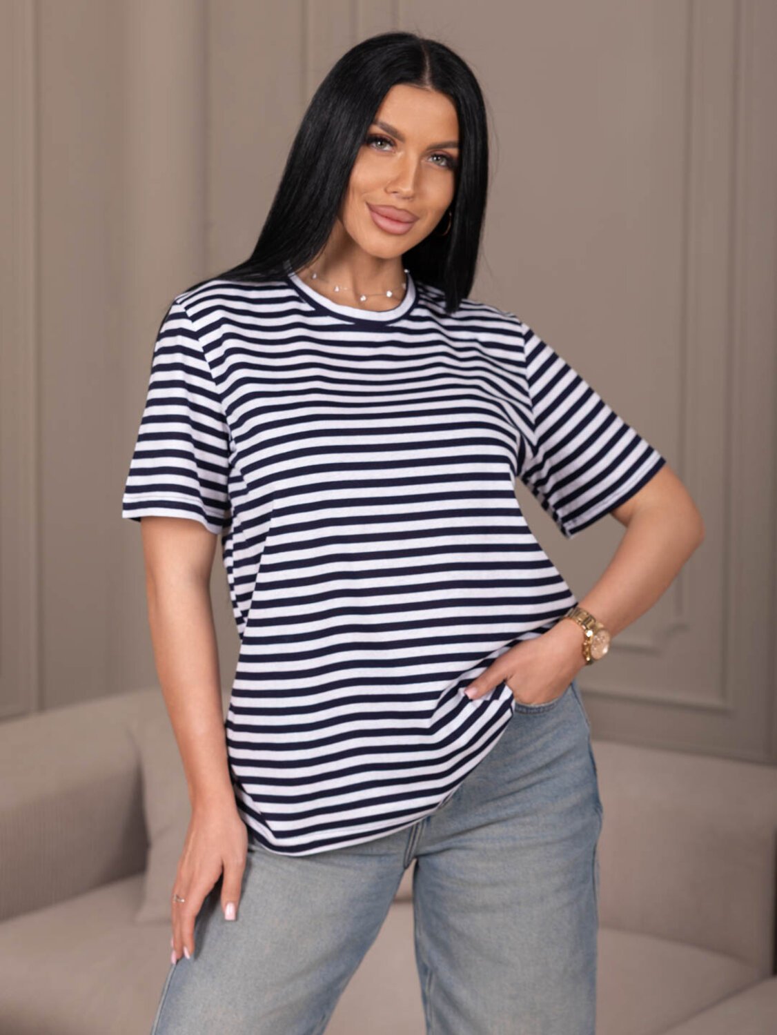 Текс-плюс Футболка 587522 00-00247347 Синий,белый