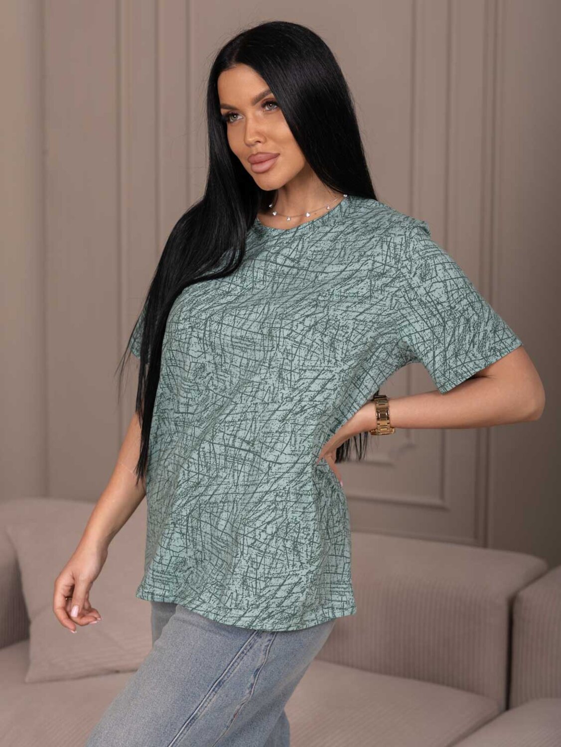 Текс-плюс Футболка 587523 00-00247359 Зеленый