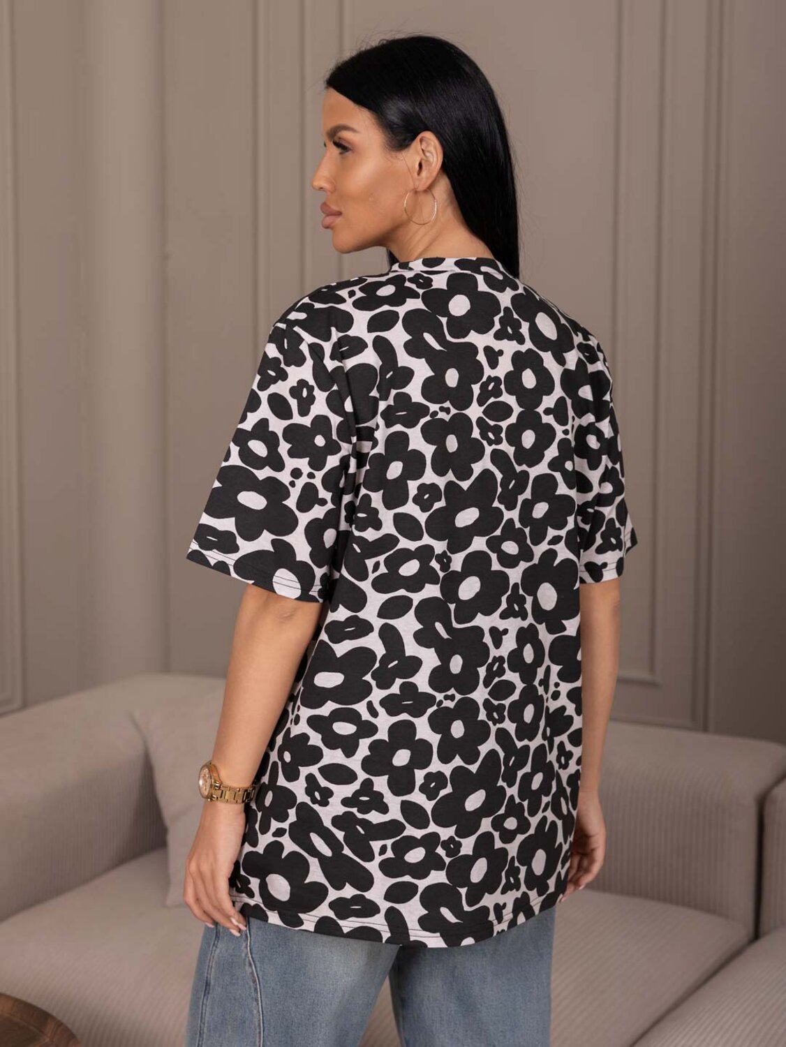 Текс-плюс Футболка 587528 00-00246660 Черный, бежевый