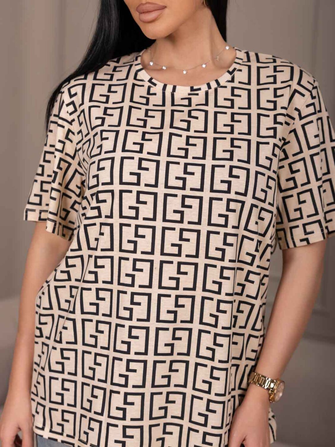 Текс-плюс Футболка 587529 00-00246538 Черный, бежевый