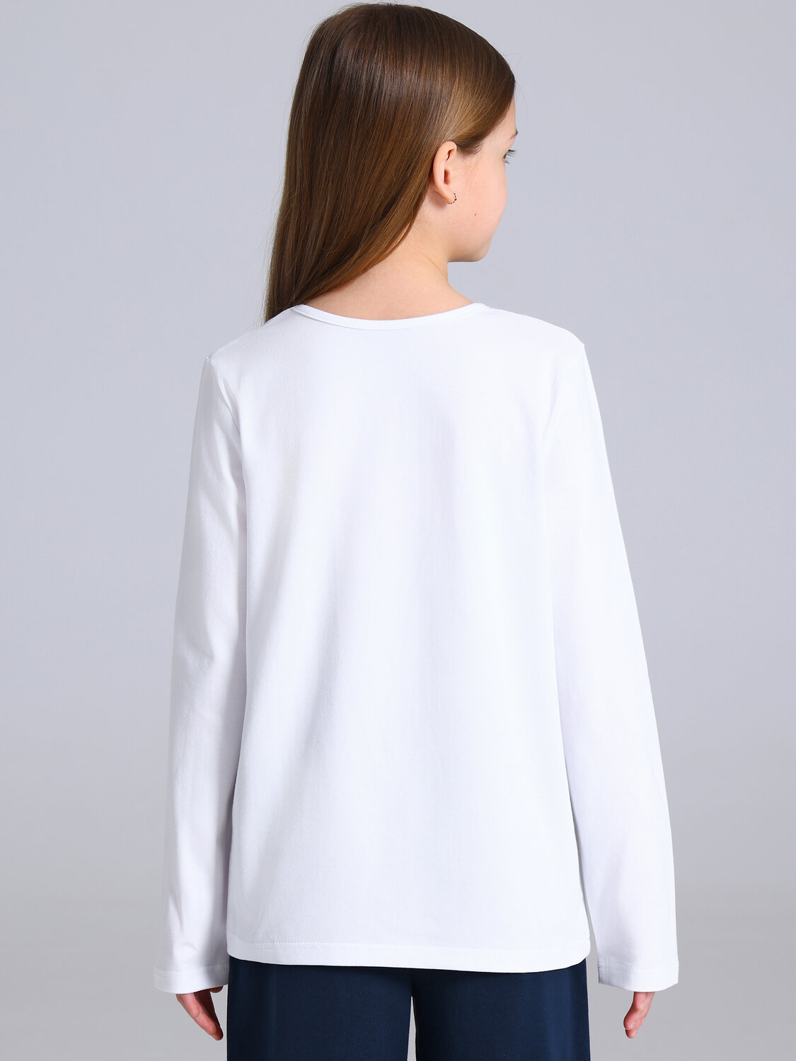 Апрель Блузка 587582 1ДДБД4829804 белый+темно-синий