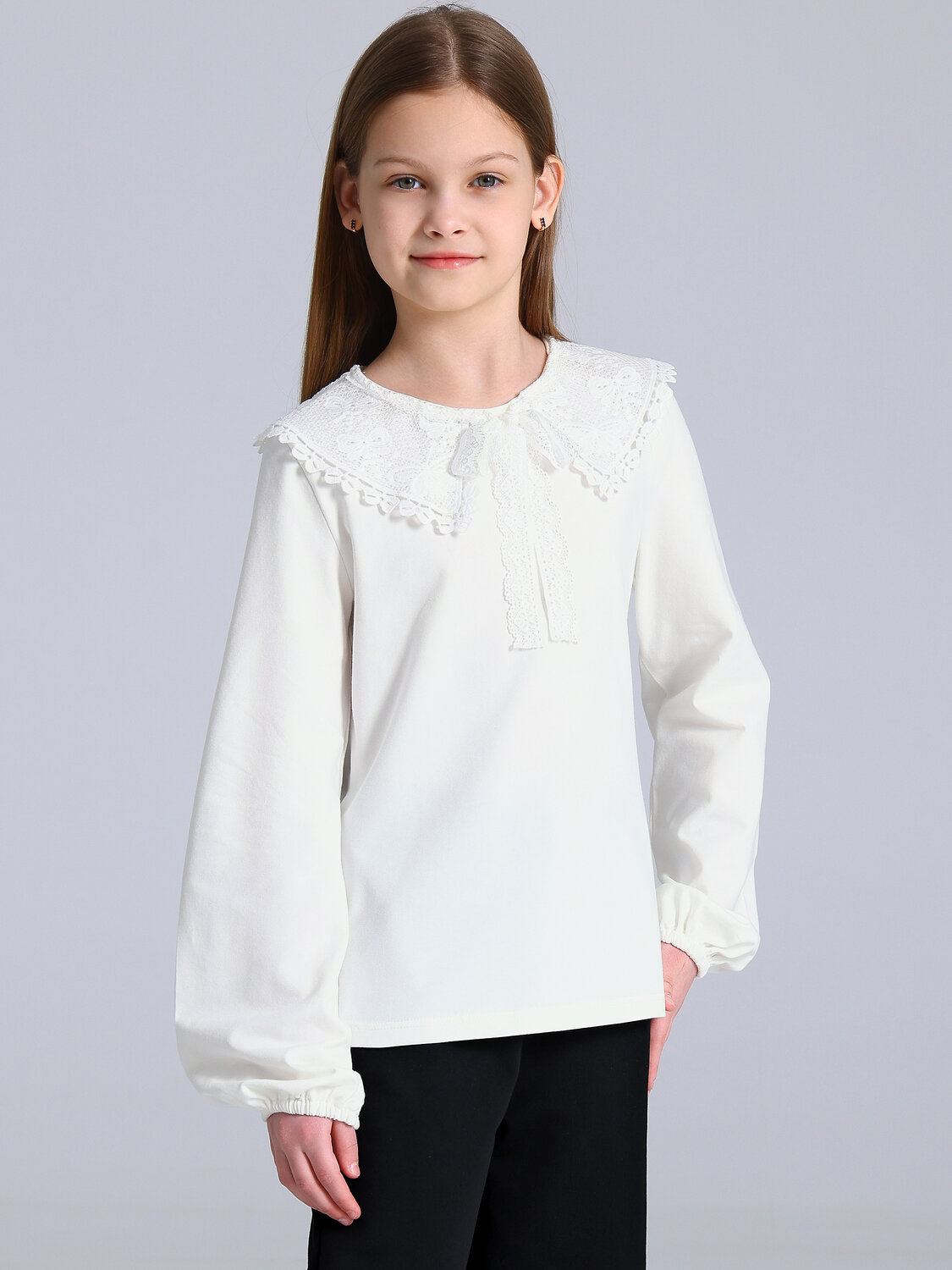 Апрель Блузка 587583 1ДДБД5092804 сливки+белый