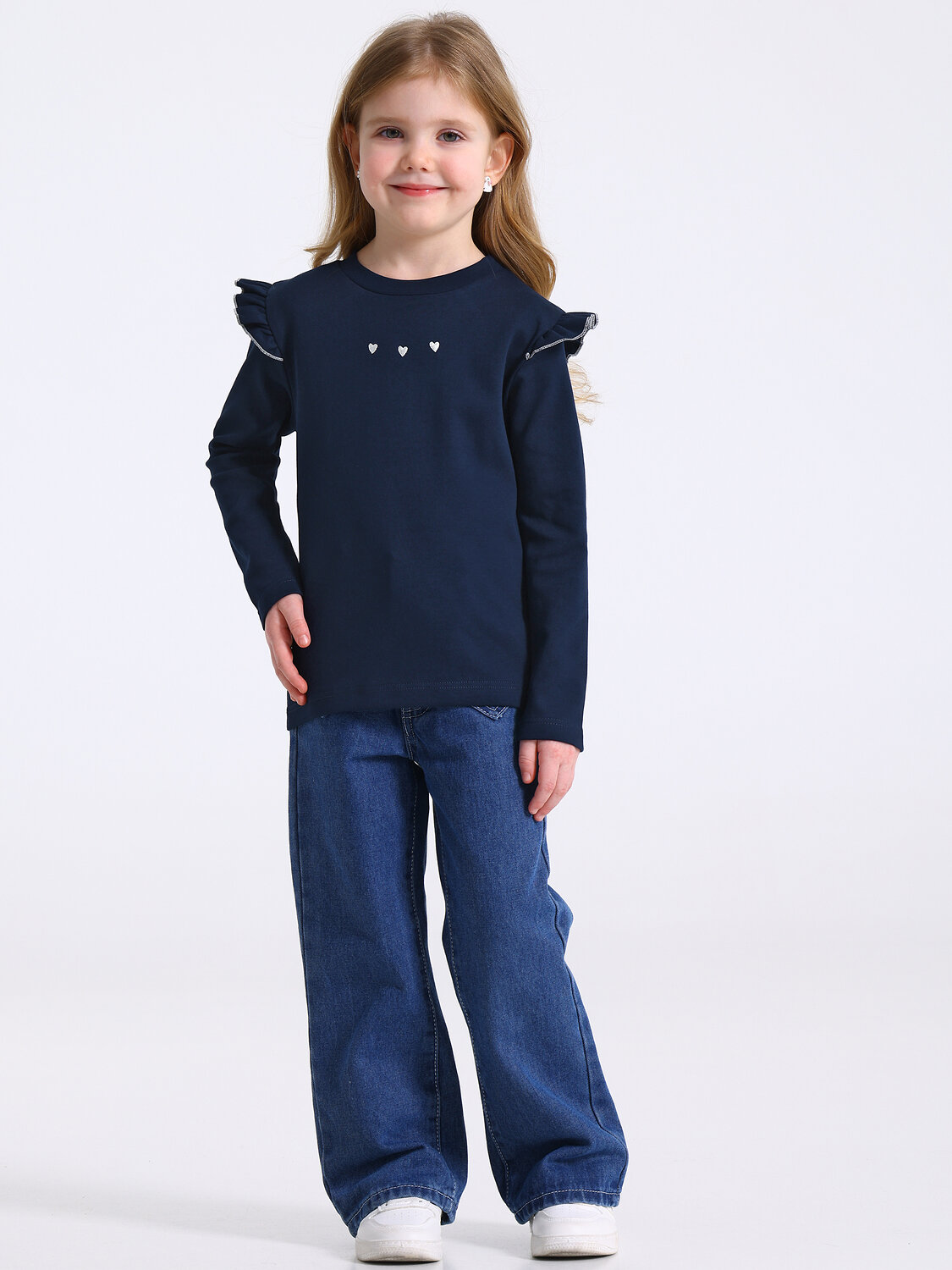 Апрель Лонгслив 587590 1ДДЛД4952067 темно-синий