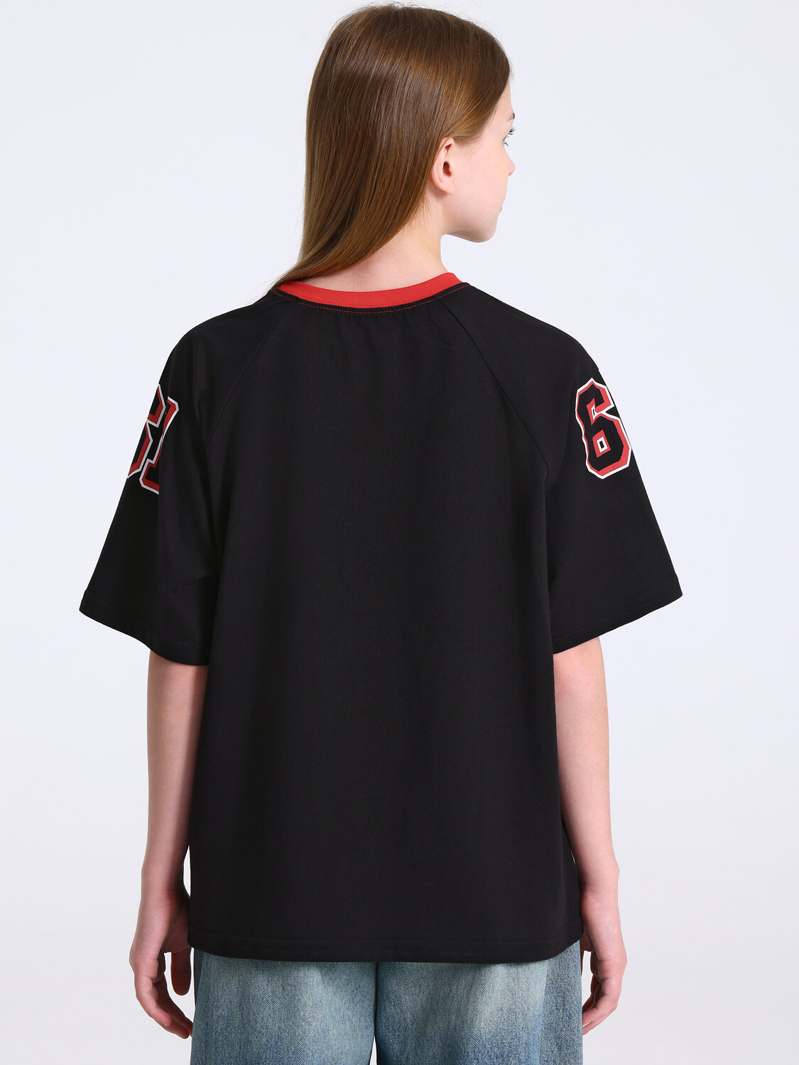 Апрель Футболка 587598 1ДДФК4980001 черный+красный