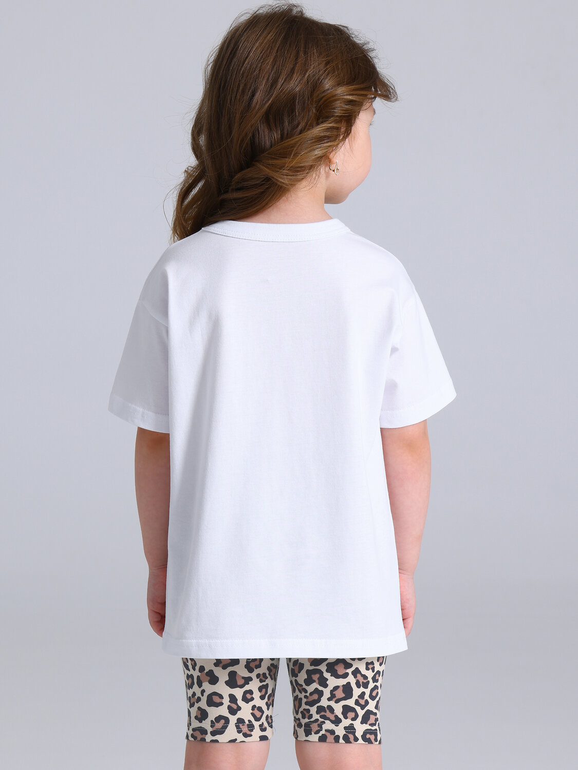 Апрель Комплект 587602 2ДФВ5766804н белый+коричневый леопард на бежевом / Четыре зверушки