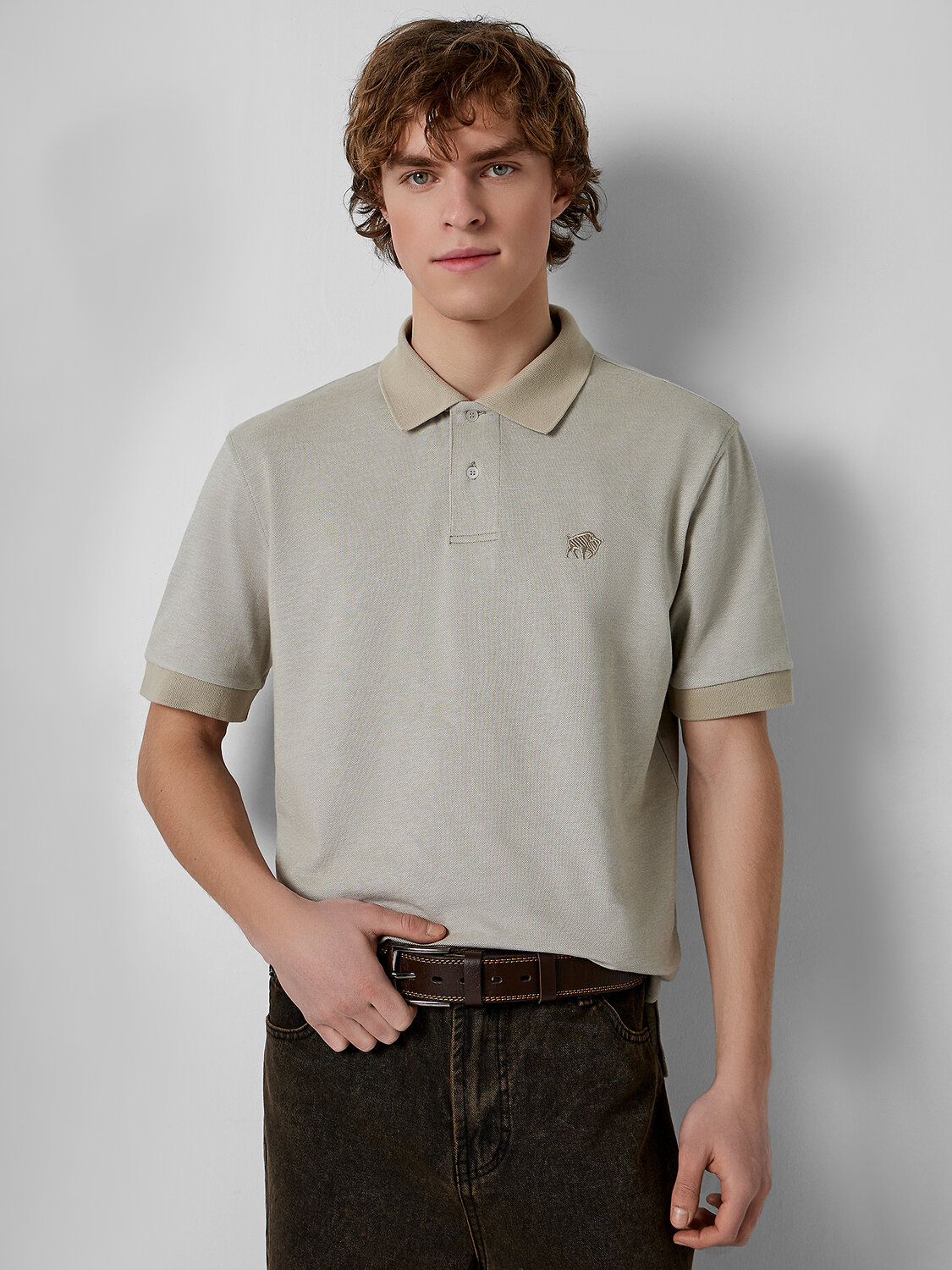 MARK FORMELLE Поло 587647 111850/1 двухцветный песочный