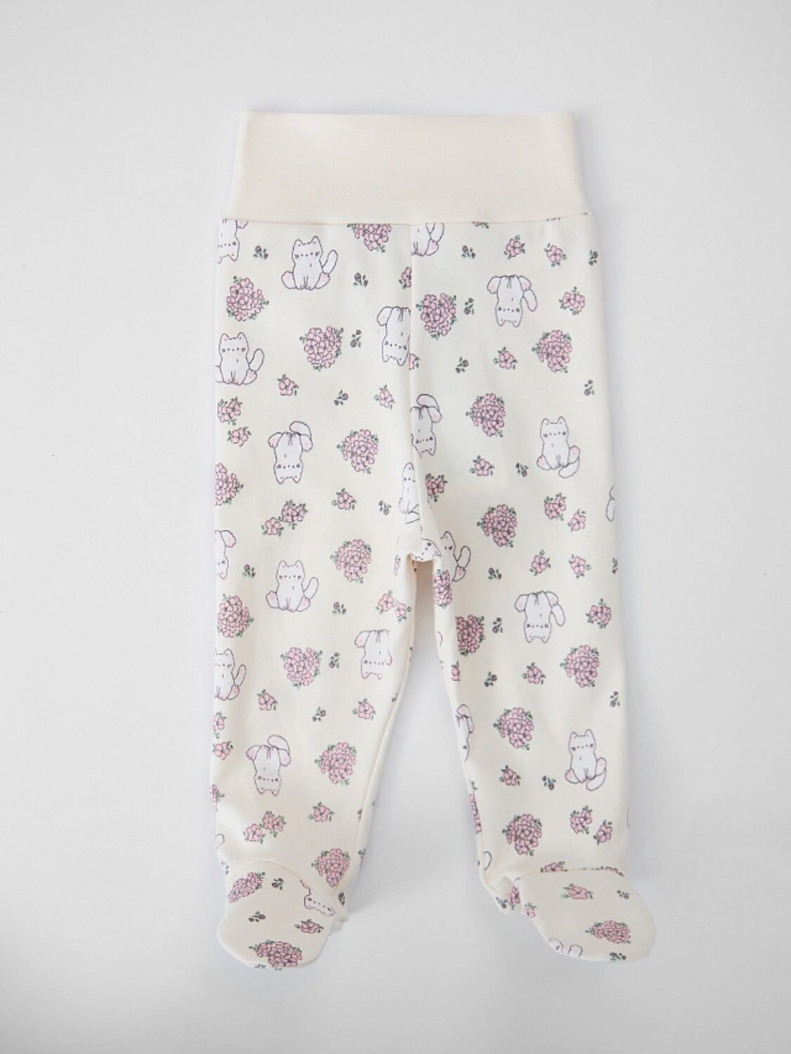 MARK FORMELLE Ползунки 587651 85117-3 котики с цветами на молочном +мята +цветочки на розовом