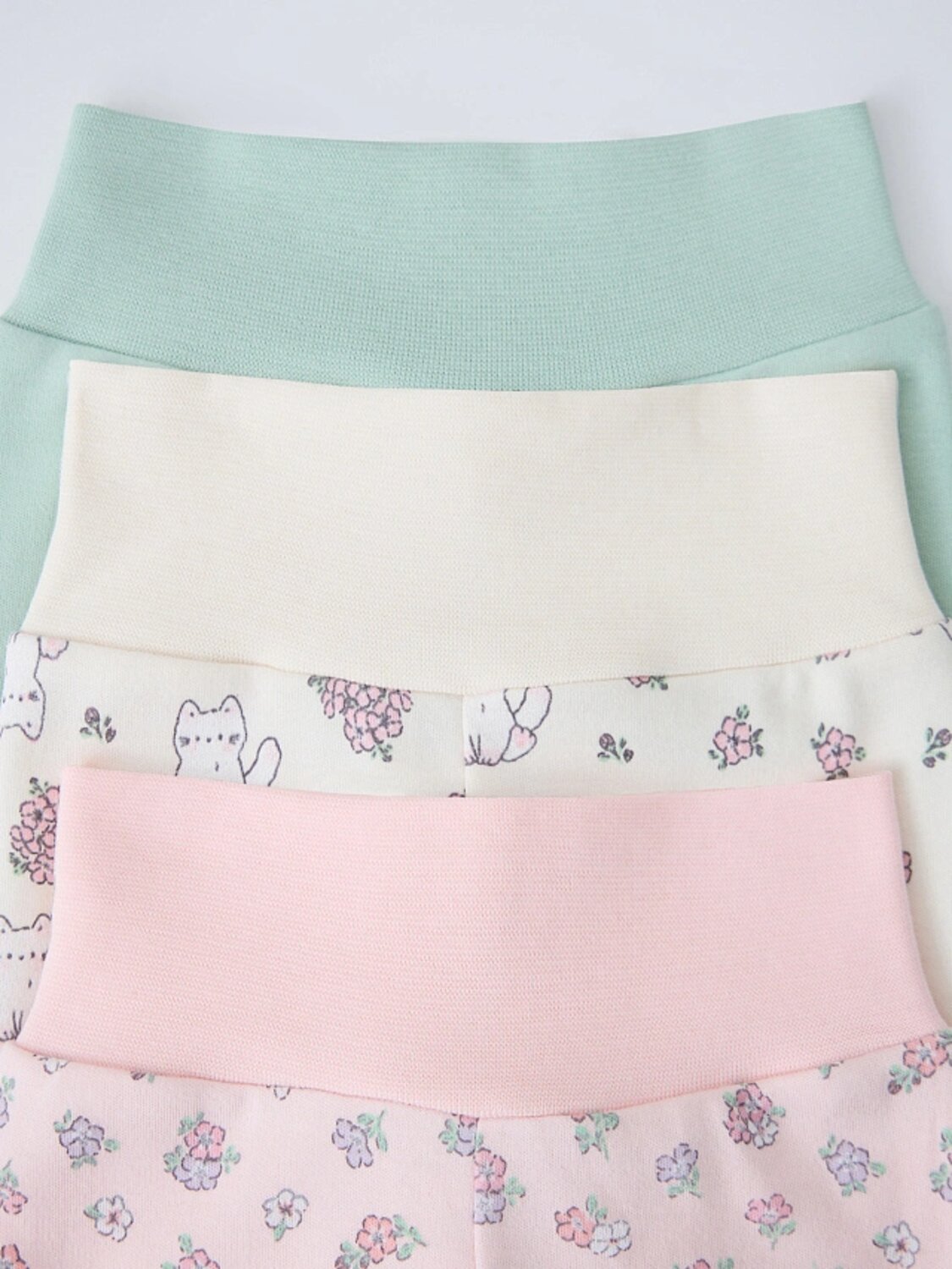 MARK FORMELLE Ползунки 587651 85117-3 котики с цветами на молочном +мята +цветочки на розовом