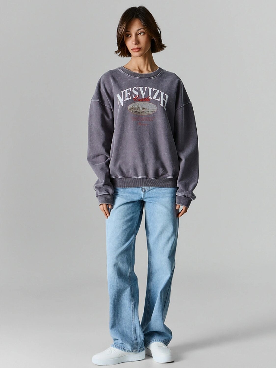 MARK FORMELLE Свитшот 587656 122530 ACID WASH на грозе +печать