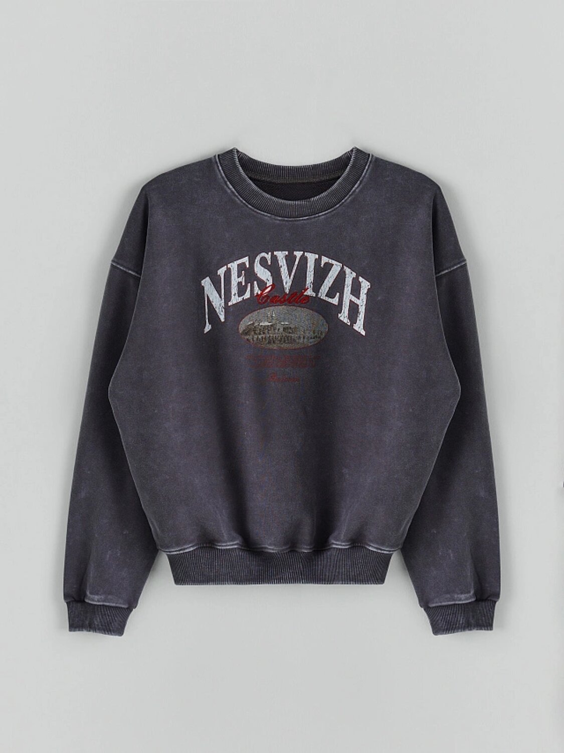 MARK FORMELLE Свитшот 587656 122530 ACID WASH на грозе +печать