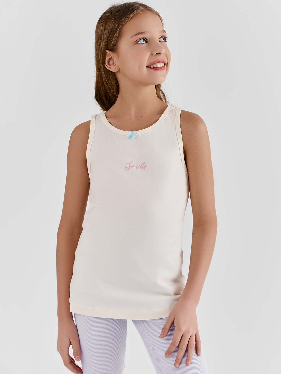 MARK FORMELLE Топ 587659 427739-2/1 молочный +голубой +печать