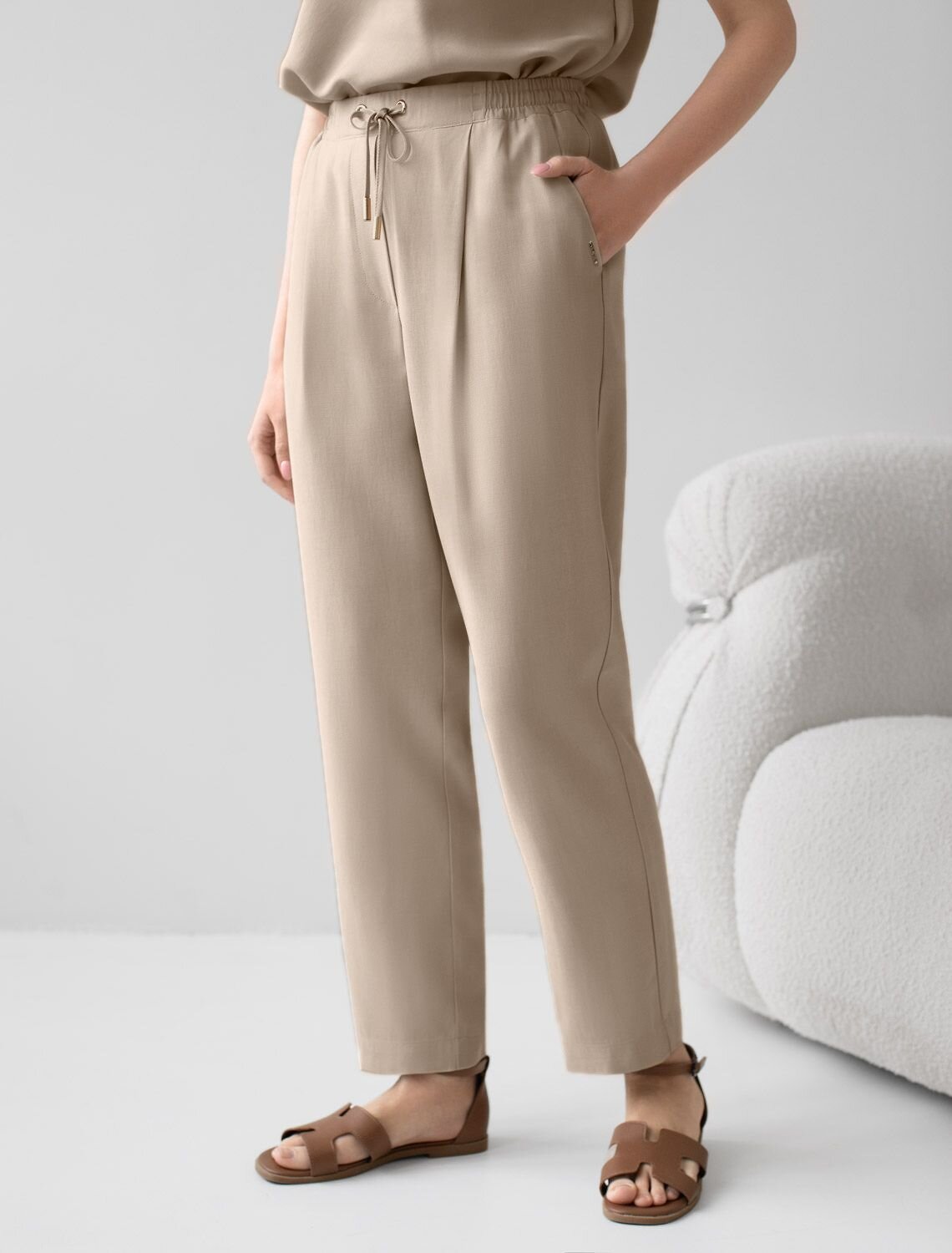 VILATTE Брюки 587874 D24.311 светло-бежевый