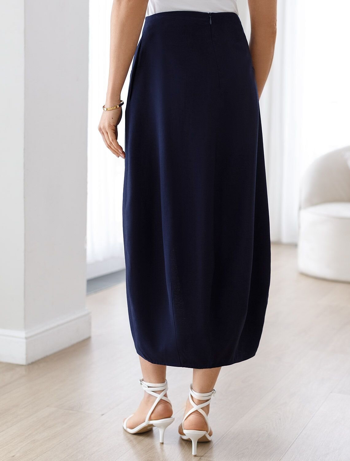 VILATTE Юбка 587878 D26.203 темно-синий