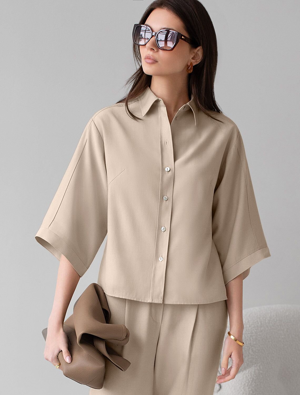 VILATTE Блузка 587881 D29.354 светло-бежевый