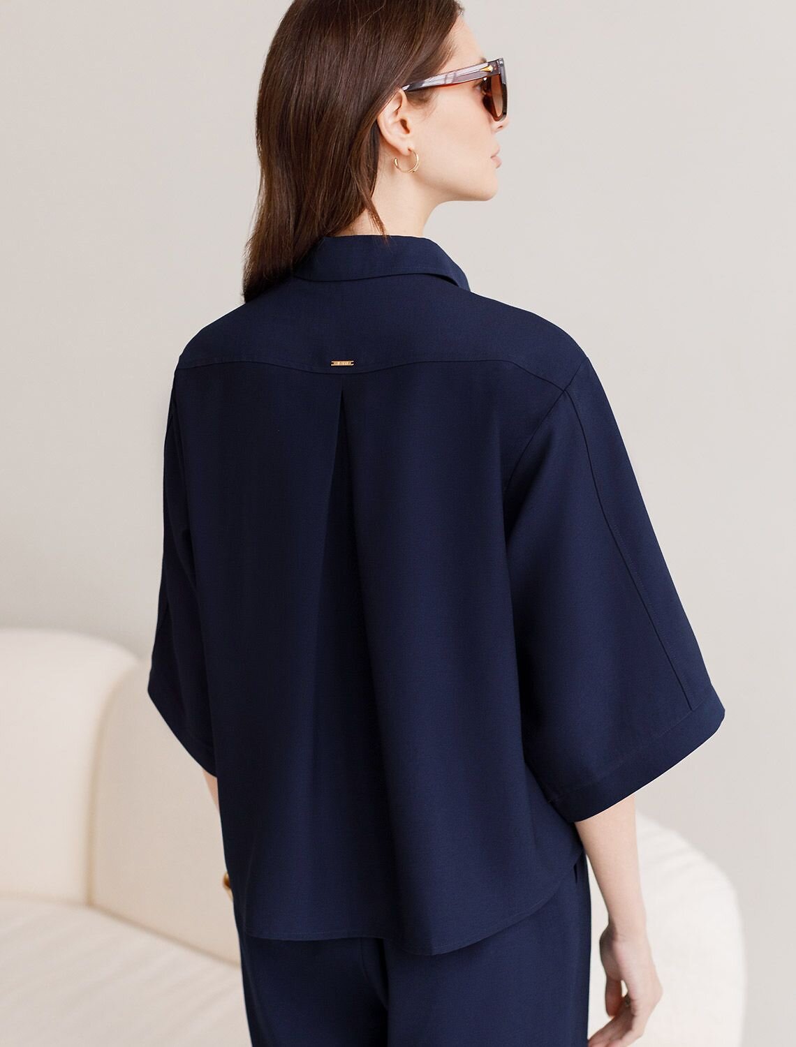 VILATTE Блузка 587882 D29.354 темно-синий