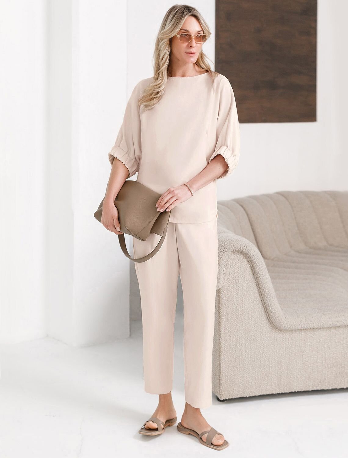 VILATTE Блузка 587884 D29.359 кокосово-молочный