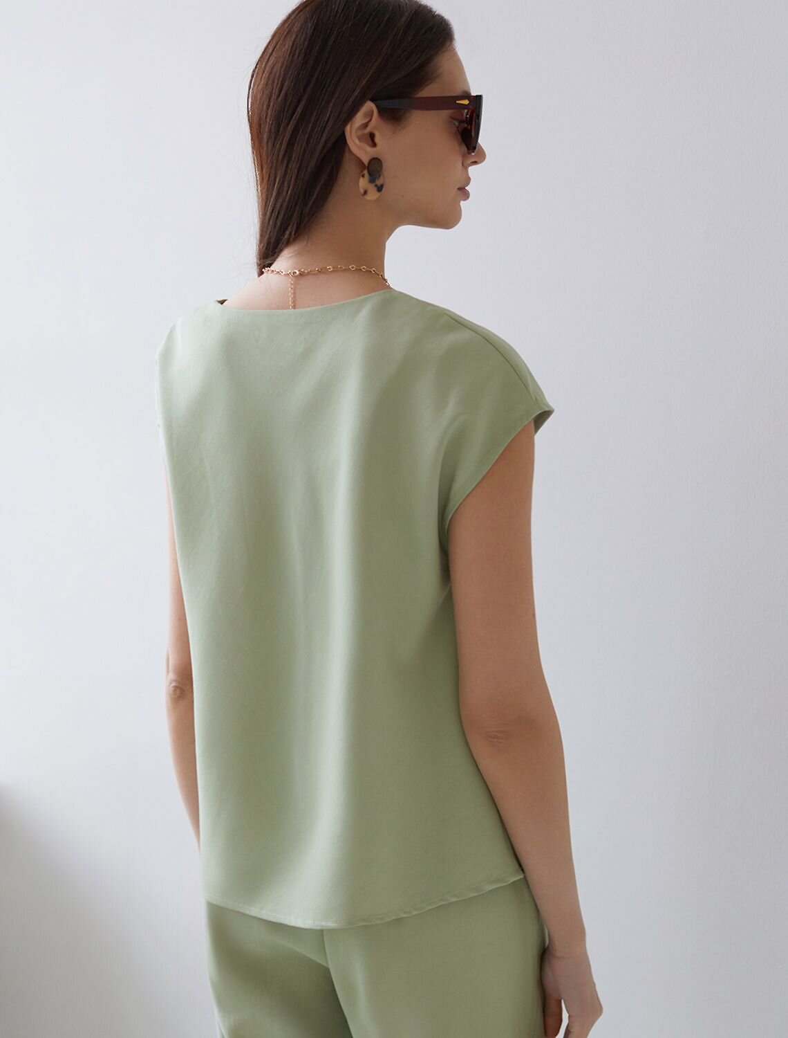 VILATTE Блузка 587887 D29.360 зеленый чай