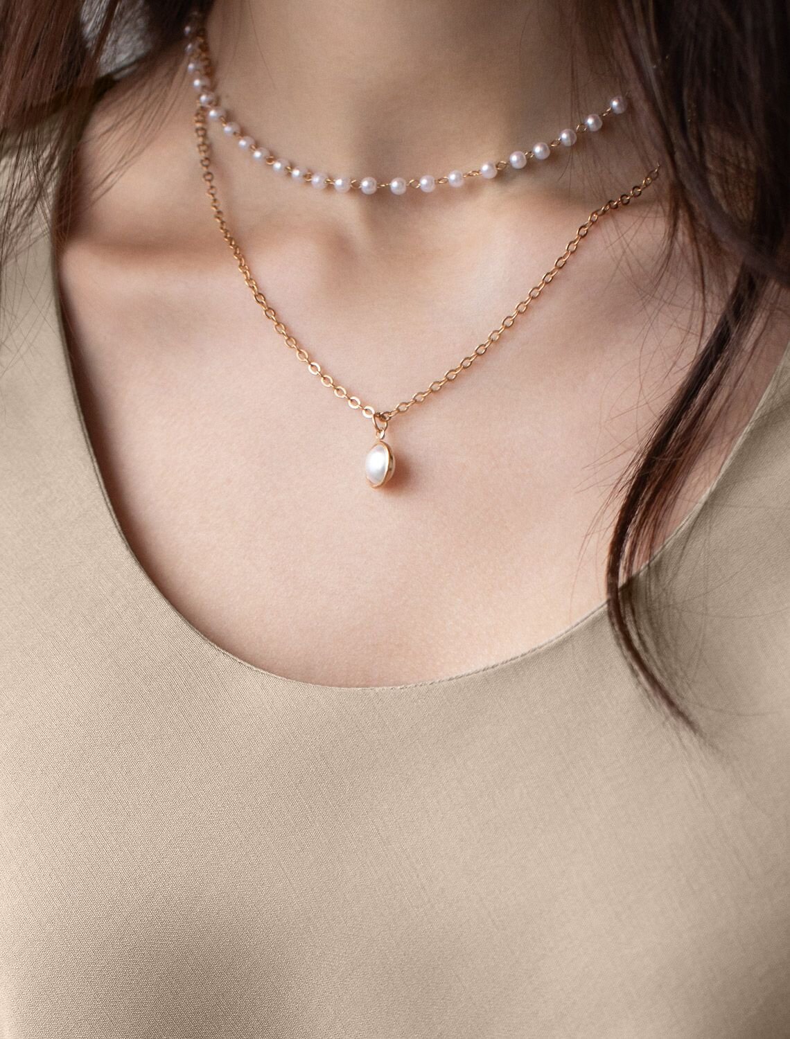 VILATTE Блузка 587889 D29.360 светло-бежевый