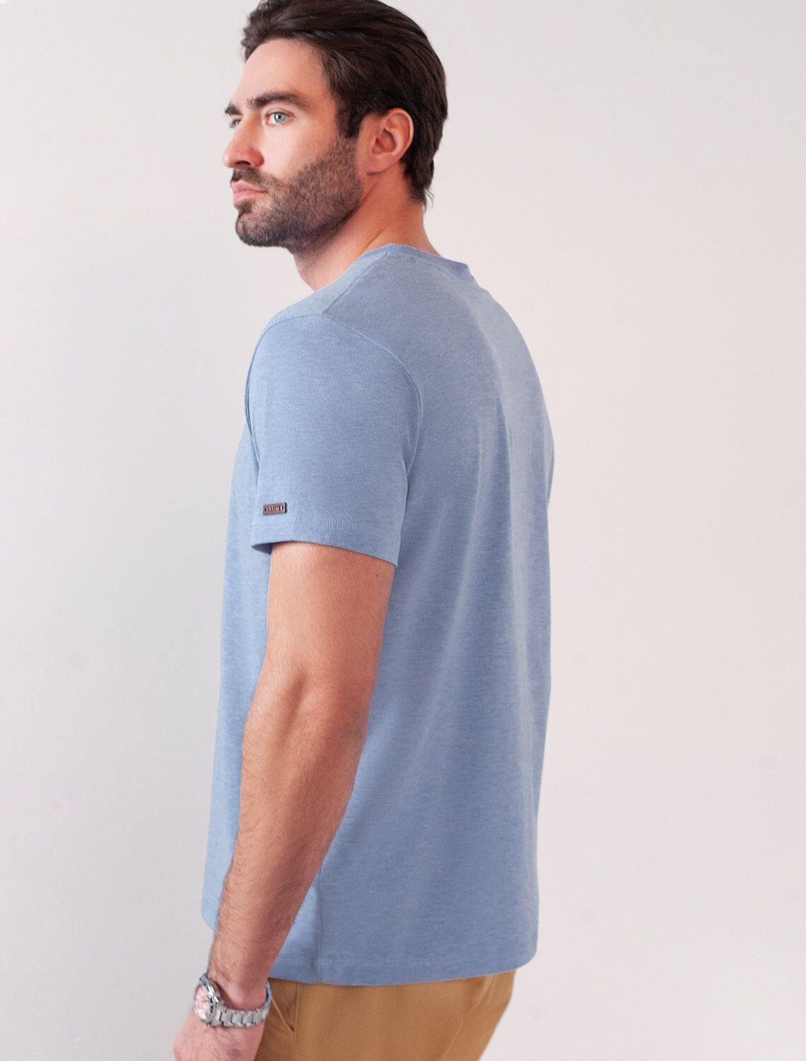 VILATTE Футболка 587903 U49.068 голубой меланж_outdoors